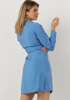 lichtblauwe envii mini jurk envictoria ls short dress 6891