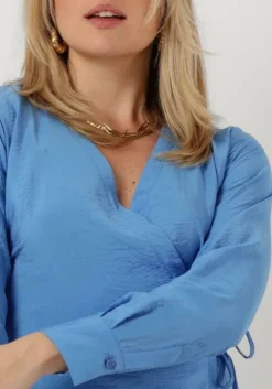 lichtblauwe envii mini jurk envictoria ls short dress 6891