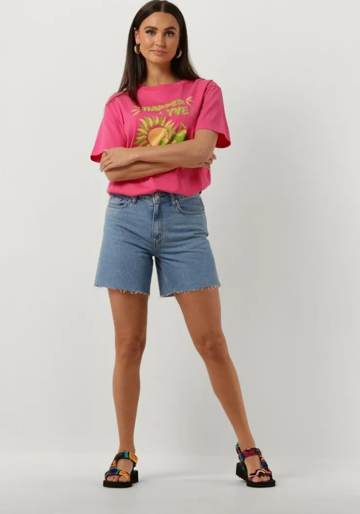 lichtblauwe envii shorts enbiloba shorts 6863