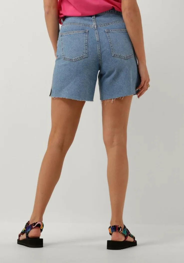 lichtblauwe envii shorts enbiloba shorts 6863