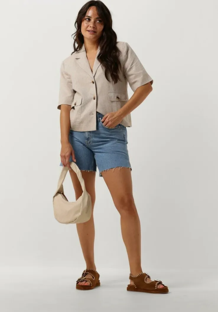 lichtblauwe envii shorts enbiloba shorts 6863