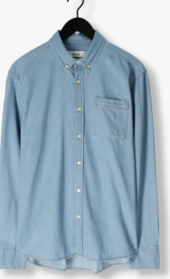 lichtblauwe forét casual overhemd hornet chambray shirt