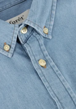 lichtblauwe forét casual overhemd hornet chambray shirt