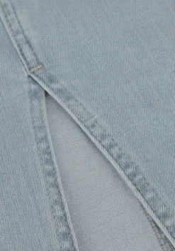 lichtblauwe frankie & liberty midirok denim midi skirt