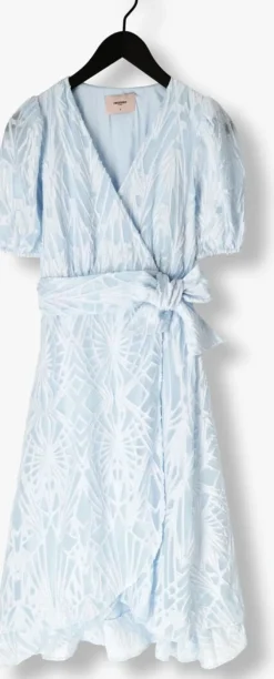 lichtblauwe freebird midi jurk blossom layer