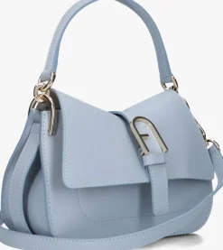 lichtblauwe furla handtas flow mini top handle