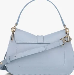 lichtblauwe furla handtas flow mini top handle