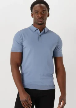 lichtblauwe genti polo polo button ss k2046-1260