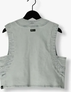 lichtblauwe indian blue jeans gilet denim gilet fancy