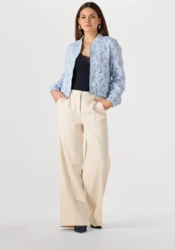 lichtblauwe jansen amsterdam jack josien jasje j 275 jacquard bomber long sleeve