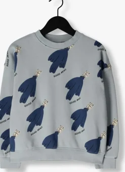 lichtblauwe jelly mallow sweater bird sweatshirt blue