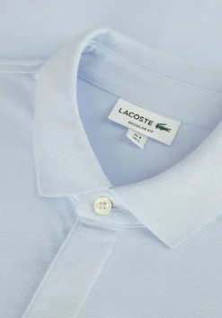 lichtblauwe lacoste polo regular fit cotton blend polo shirt