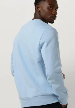 lichtblauwe lacoste sweater classic fit brushed fleece sweatshirt