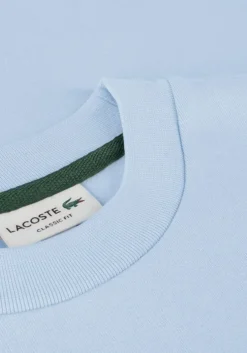 lichtblauwe lacoste sweater classic fit brushed fleece sweatshirt