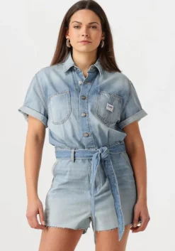 lichtblauwe lee playsuits chore shortall