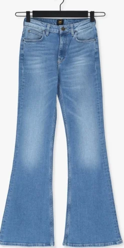 lichtblauwe lee straight leg jeans breese flare