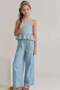 lichtblauwe like flo wide jeans fleur flo chambrey pant