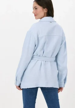 lichtblauwe liu jo blazer giacca camicia