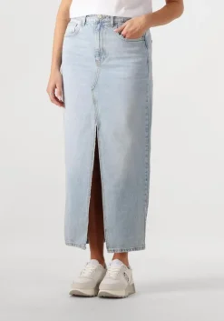 lichtblauwe liu jo midirok gonna lunga straight