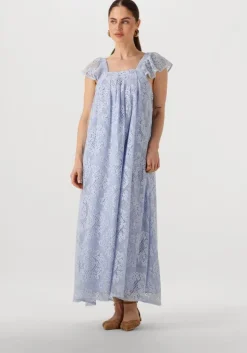 lichtblauwe lollys laundry maxi jurk milanll midi dress sl