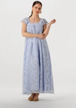 lichtblauwe lollys laundry maxi jurk milanll midi dress sl