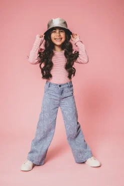 lichtblauwe looxs little wide jeans 2501-7604