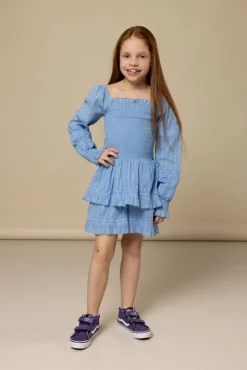 lichtblauwe looxs 10sixteen mini jurk 2512-5828