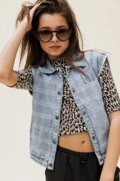 lichtblauwe looxs 10sixteen gilet 2401-5001