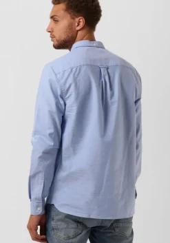 lichtblauwe lyle & scott casual overhemd regular fit light weight oxford shirt