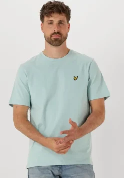 lichtblauwe lyle & scott t-shirt plain t-shirt