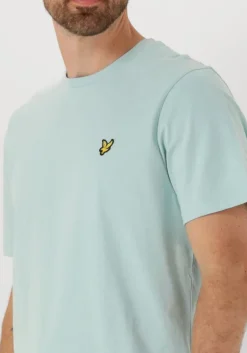 lichtblauwe lyle & scott t-shirt plain t-shirt