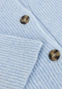 lichtblauwe modström vest noemd cardigian