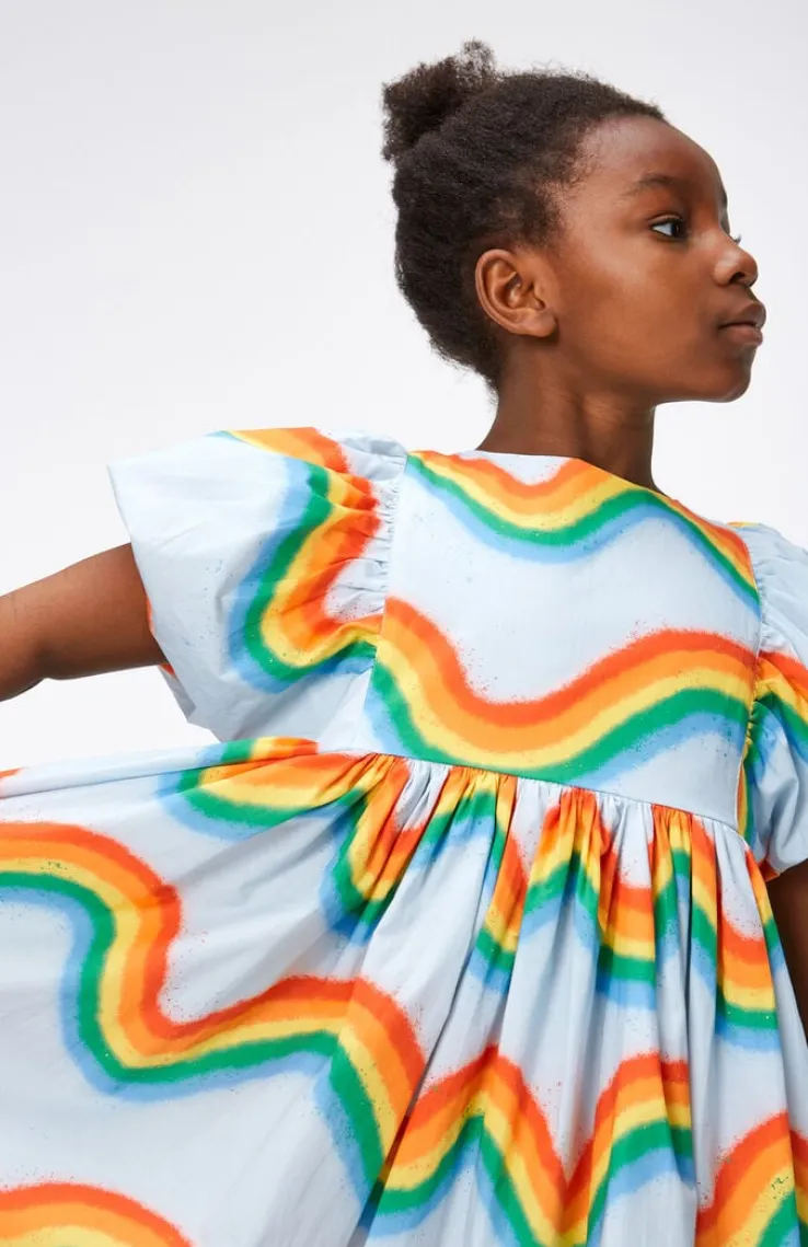 lichtblauwe molo midi jurk calyita