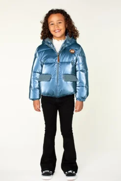 lichtblauwe moodstreet gewatteerde jas winterjacket julie