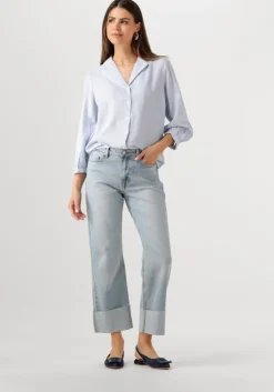 lichtblauwe msch copenhagen blouses mschpennie ginia 3 4 shirt