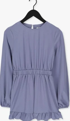 lichtblauwe na-kd playsuits long sleeve frilled playsuit