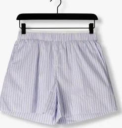 lichtblauwe neo noir broeken shady stripe shorts