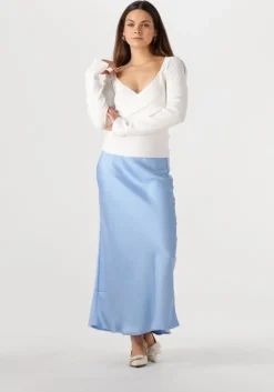 lichtblauwe neo noir maxirok vicky heavy sateen skirt