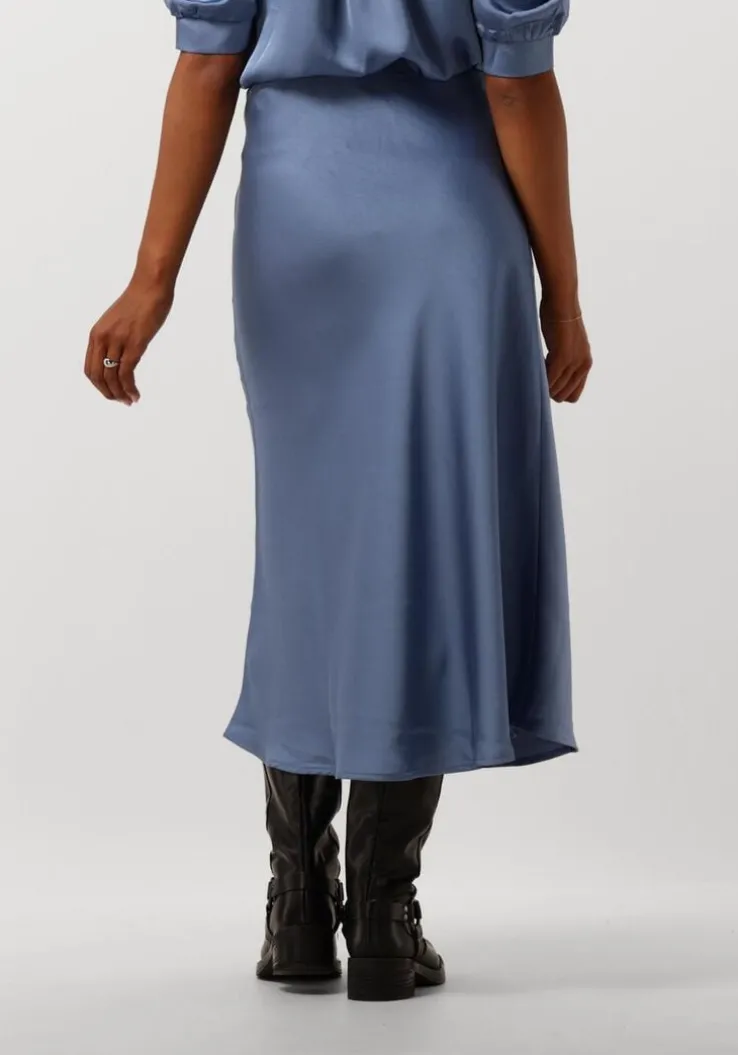 lichtblauwe neo noir midirok bovary skirt