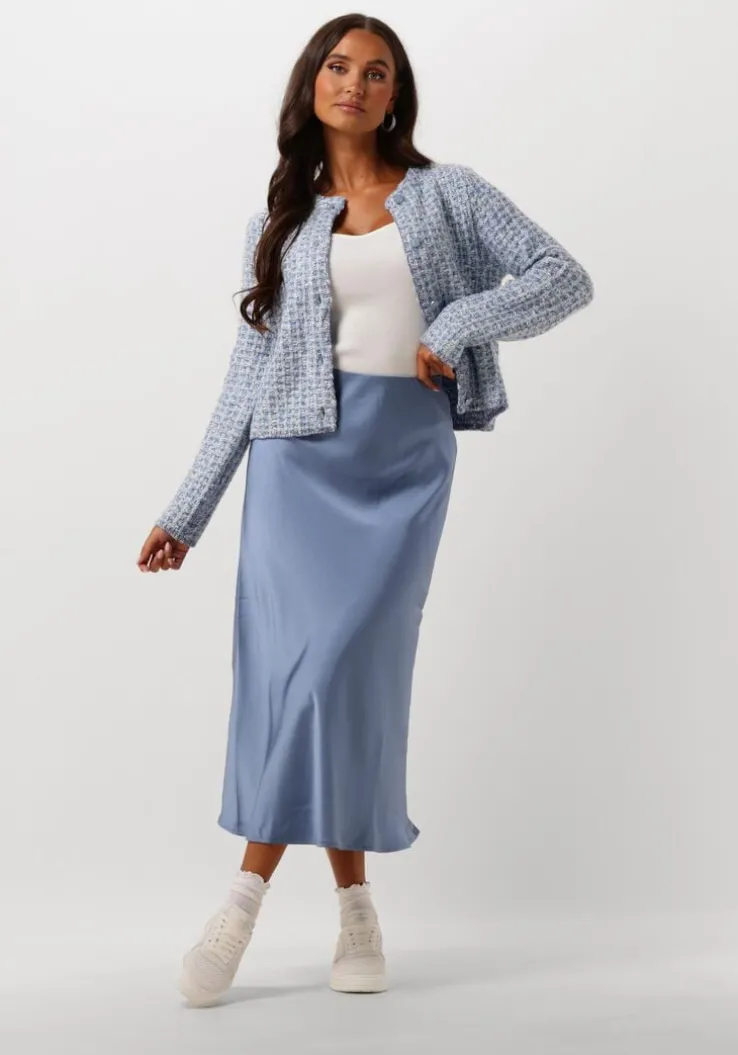 lichtblauwe neo noir midirok bovary skirt