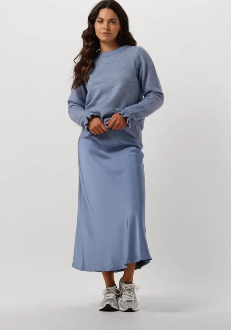 lichtblauwe neo noir midirok bovary skirt