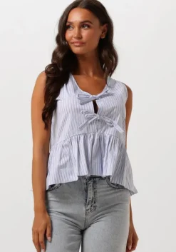 lichtblauwe neo noir top manja stripe top