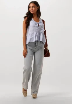 lichtblauwe neo noir top manja stripe top