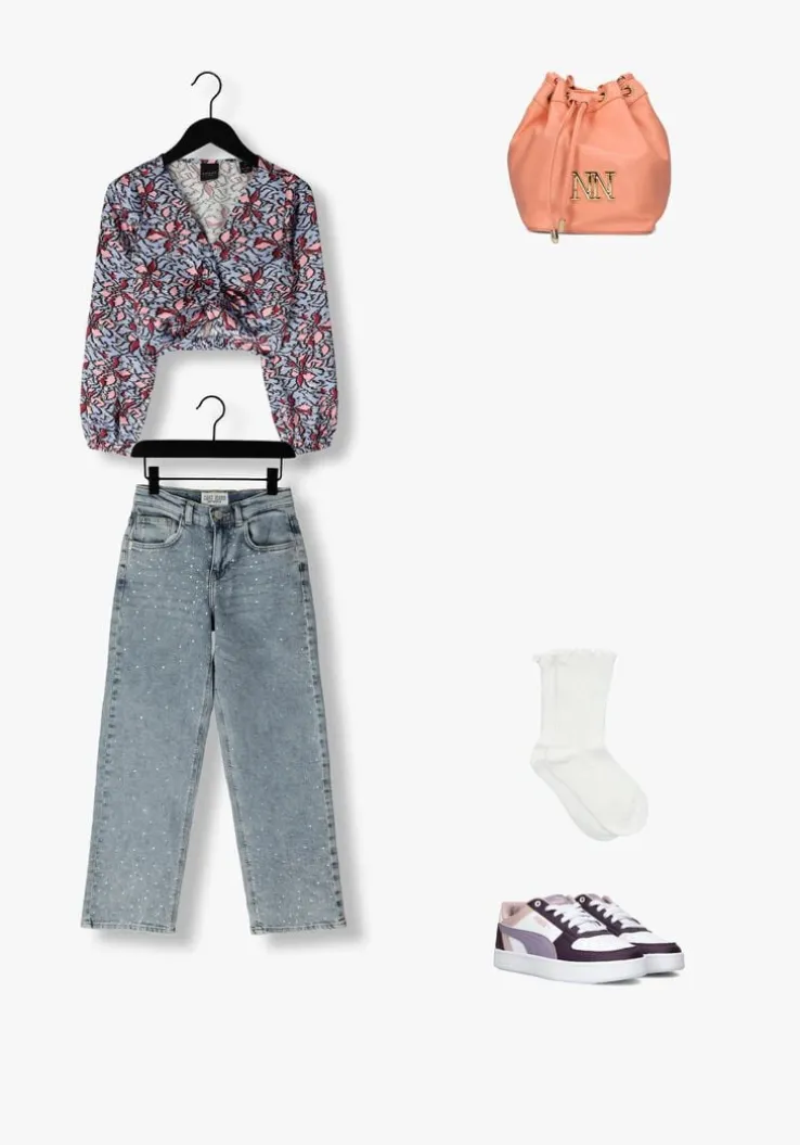 lichtblauwe nik & nik top sumi top