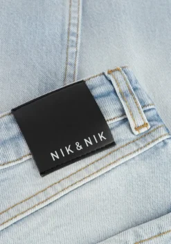 lichtblauwe nik & nik wide jeans flore wide leg denim