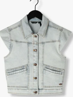 lichtblauwe nobell gilet beat denim gilette