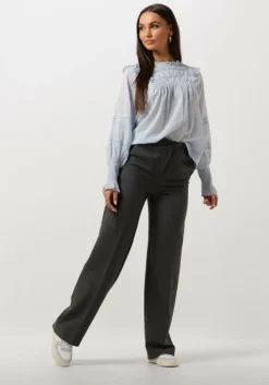 lichtblauwe notre-v blouses voile blouse