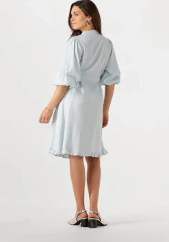 lichtblauwe notre-v mini jurk nv-fabienne