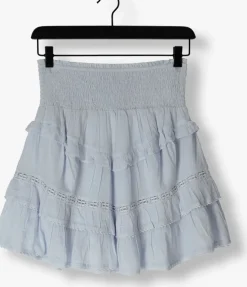 lichtblauwe notre-v minirok voile skirt