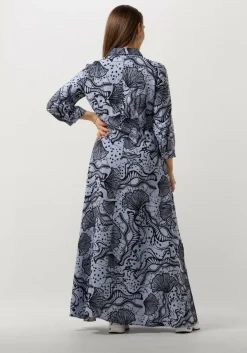 lichtblauwe object maxi jurk objjessa alli 3/4 shirt dress